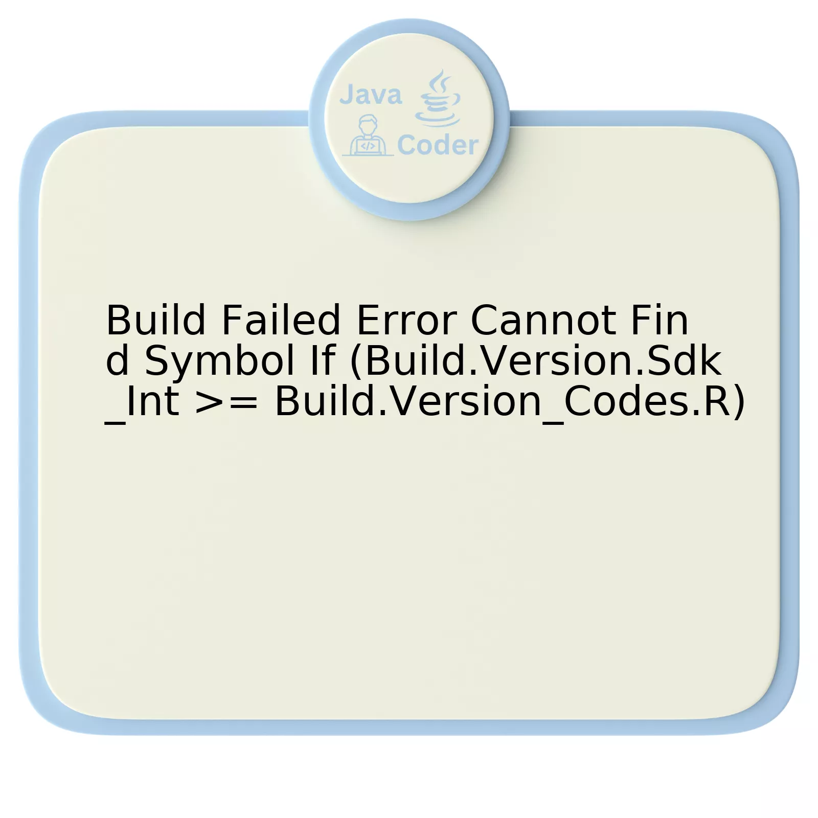 Build Failed Error Cannot Find Symbol If (Build.Version.Sdk_Int ></noscript>= Build.Version_Codes.R)” width=”300″/></center>Addressing the Build Failed Error Cannot Find Symbol If (Build.Version.Sdk_Int >= Build.Version_Codes.R), this hurdle usually appears when your development tool cannot identify a specific symbol or code element, typically attributed to compatibility issues with different Android SDK versions. Rest assured though, prompt updates and diligent debugging often result in effective fixes for these SDK version-related snags.<br />The “build failed error: cannot find symbol, if (Build.Version.SDK_INT >= Build.VERSION_CODES.R)” is a common snag Java developers encounter when they aim to write code compatible with varying Android versions. This error crops up during the compilation process when the compiler can’t identify a symbol in the code. In this scenario, the symbol it’s unable to locate is `Build.VERSION_CODES.R`.</p>
<p>Let’s take a deeper look at what could possibly go wrong, using an illustrative table and then dissect it for better understanding.</p>
<table>
<tr>
<th>Element</th>
<th>Description</th>
<th>Possible Issue</th>
</tr>
<tr>
<td>Build.VERSION.SDK_INT</td>
<td>This is a constant holding the SDK version of the software currently running on the device.</td>
<td>The device might be running a version lower than what you’re checking against, thus causing a crash.</td>
</tr>
<tr>
<td>Build.VERSION_CODES.R</td>
<td>This is a constant indicating that the platform version is R which corresponds to API level 30 and above.</td>
<td>Your compileSdkVersion might be less than 30 in your build.gradle file, hence the system fails to recognize this constant.</td>
</tr>
<tr>
<td>Check >= operator</td>
<td>You are trying to check if the current running version is greater than or equal to version R.</td>
<td>Troubles arise if you’re checking this in devices running below version R, and have not used fall back code.</td>
</tr>
</table>
<p>Splitting up our issue into the three elements involved – `Build.VERSION.SDK_INT`, `Build.VERSION_CODES.R`, and `>=` operator – clarifies possible stumbling blocks:</p>
<p>* The first element here, </p>
<div class=