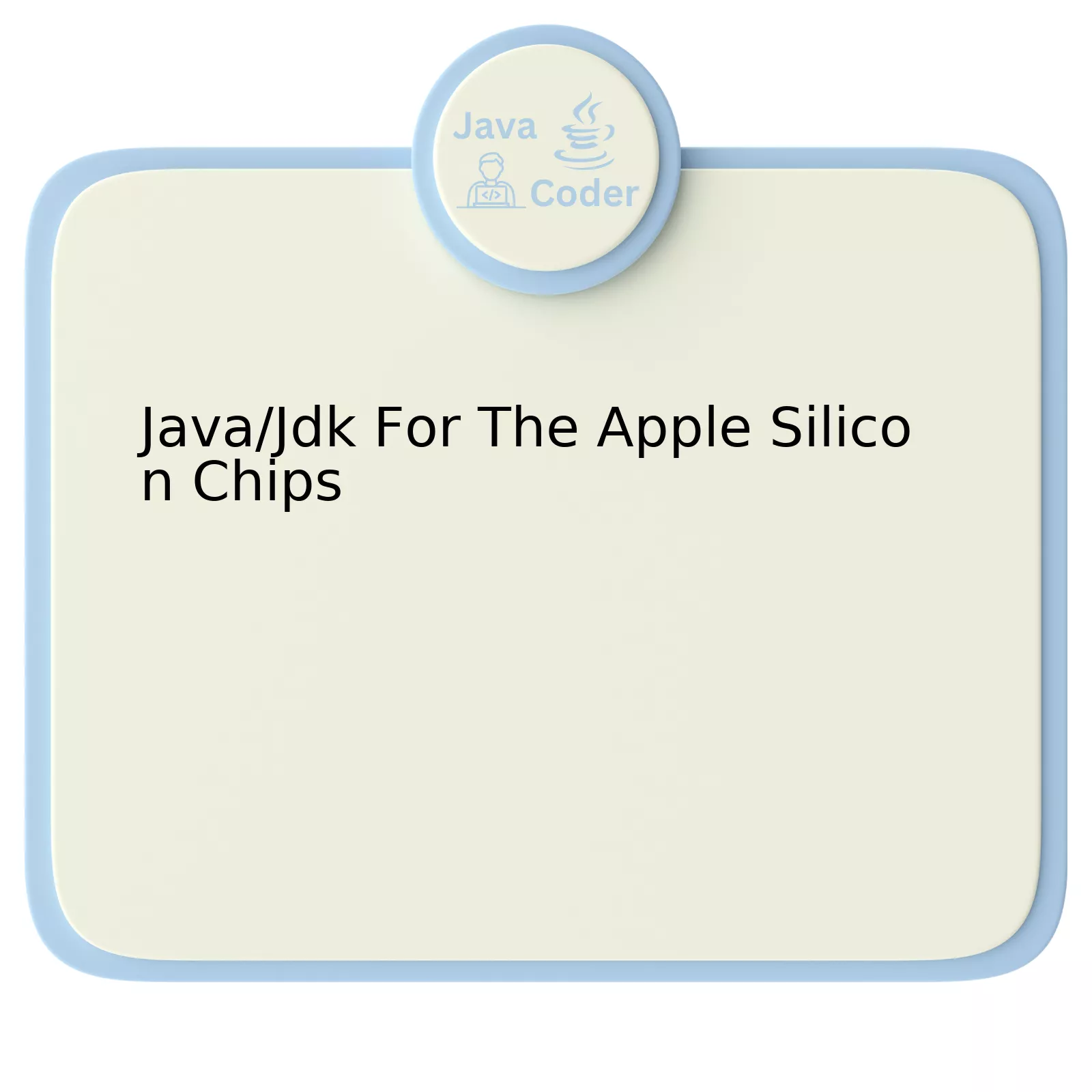 Java/Jdk For The Apple Silicon Chips