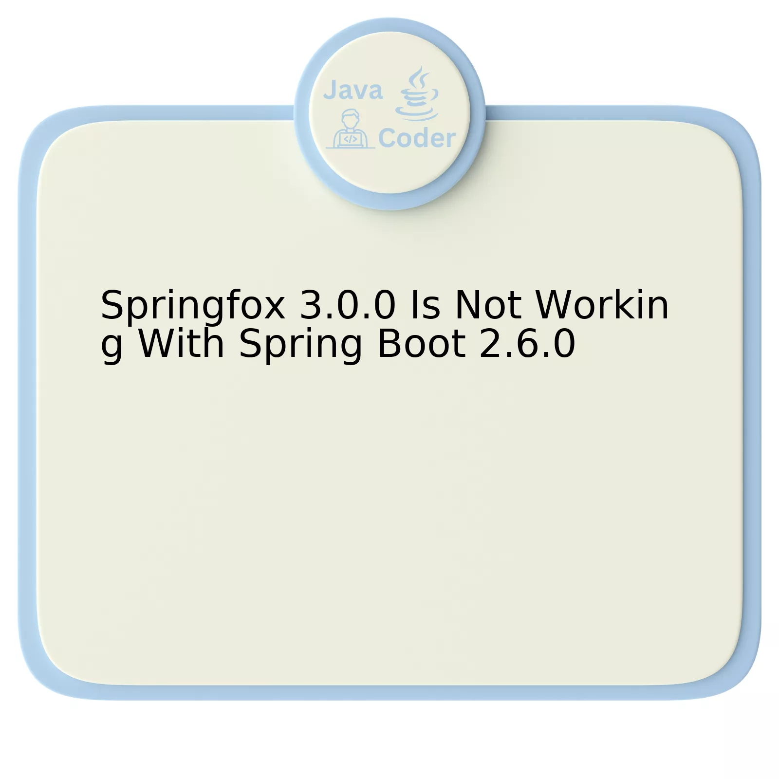 Springfox 3.0.0 Is Not Working With Spring Boot 2.6.0