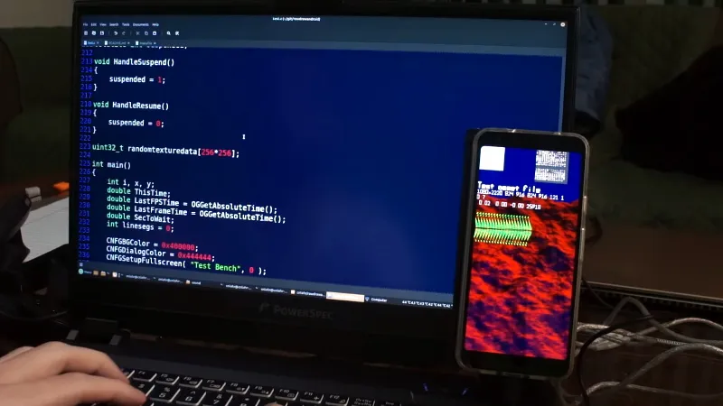 Java code on Android phone screen - Writing Android Apps In C, No Java Required | Hackaday