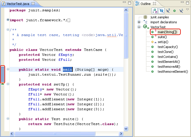Java code editor - Opening a Java editor