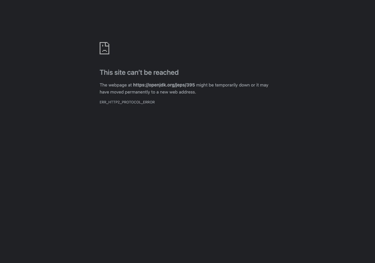 JEP 395 specifying records as a permanent feature